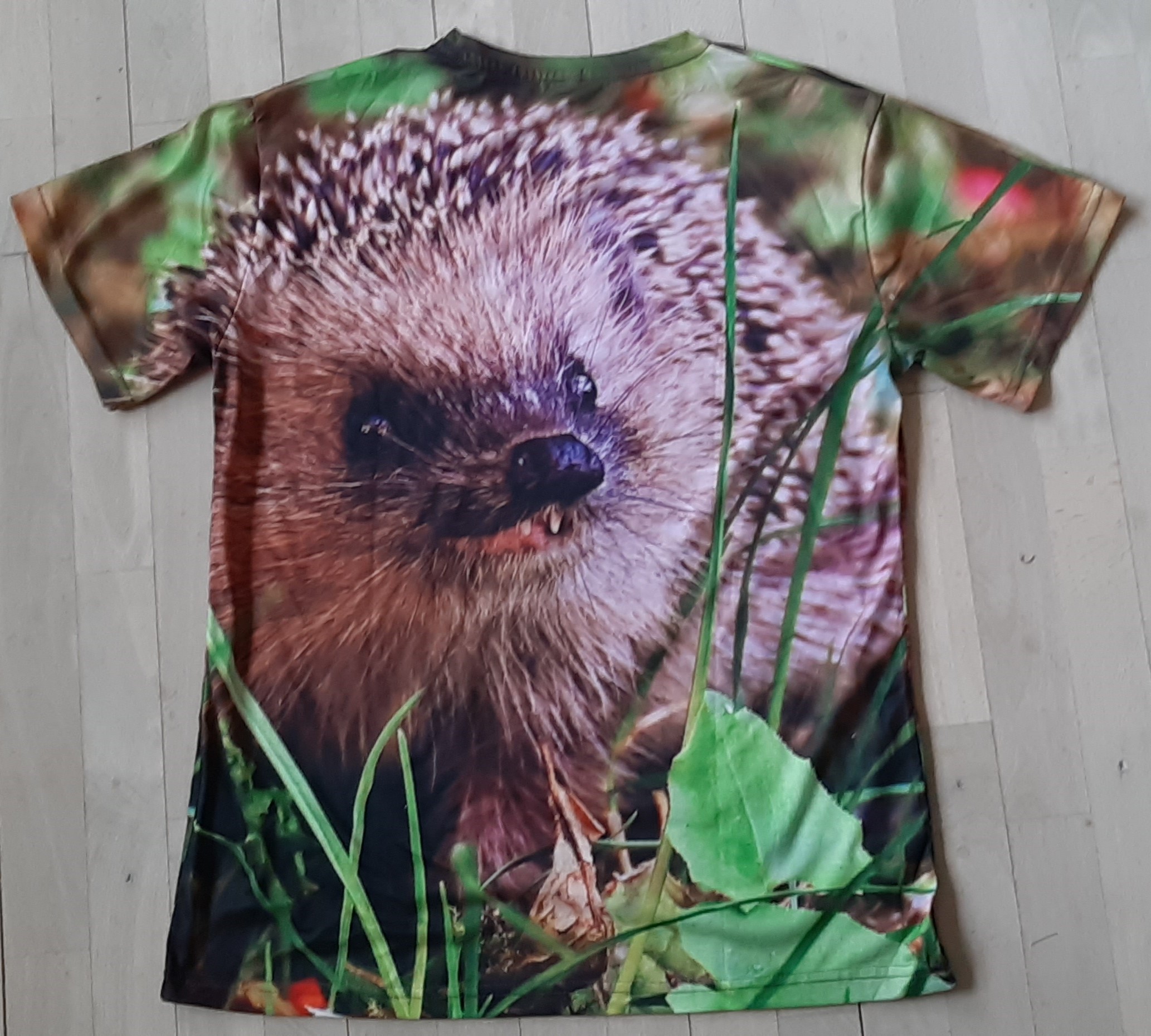 Unisex T-shirt med Smilende pindsvin - Billede 2