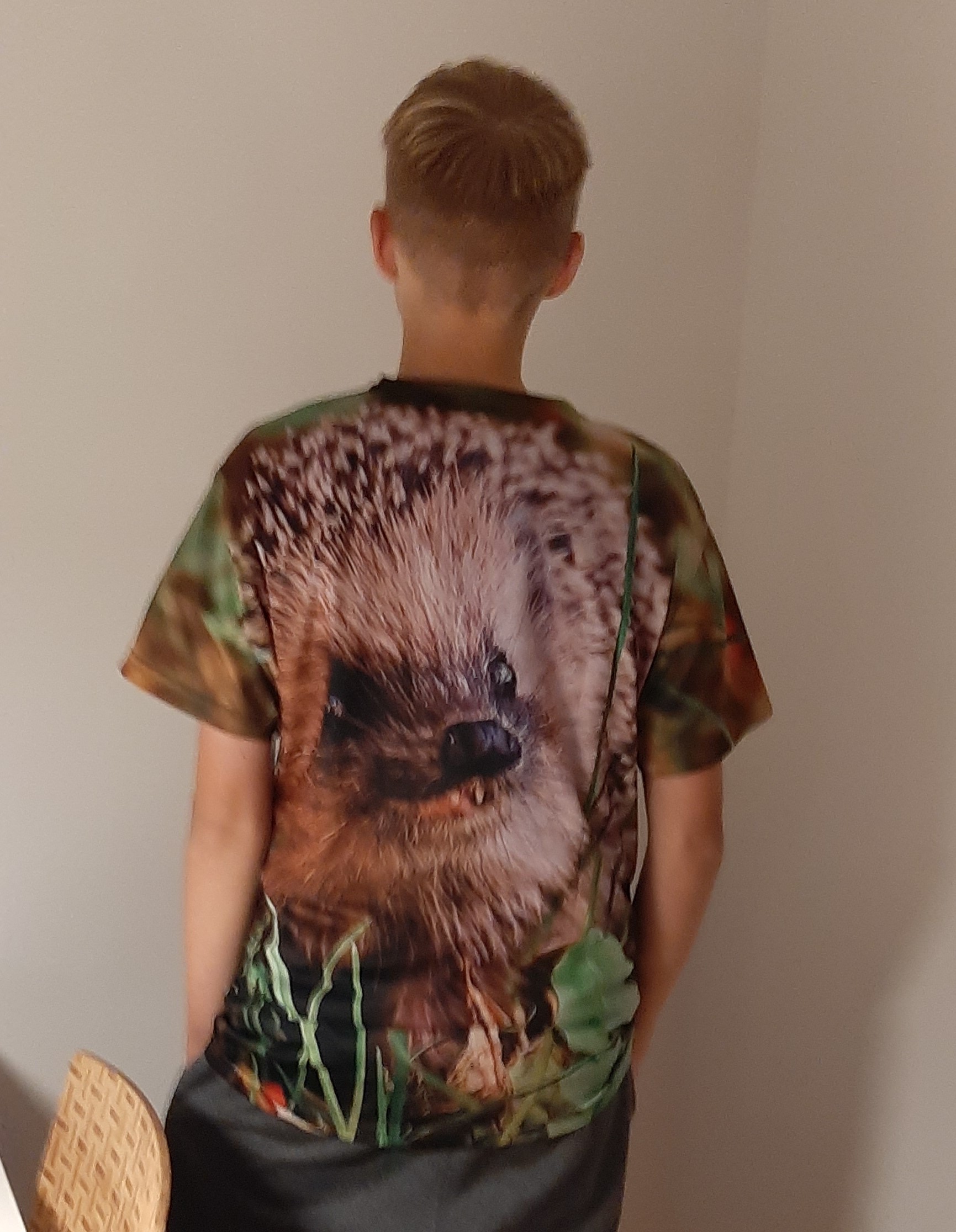 Unisex T-shirt med Smilende pindsvin - Billede 4
