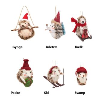 Julepindsvin i 6 varianter